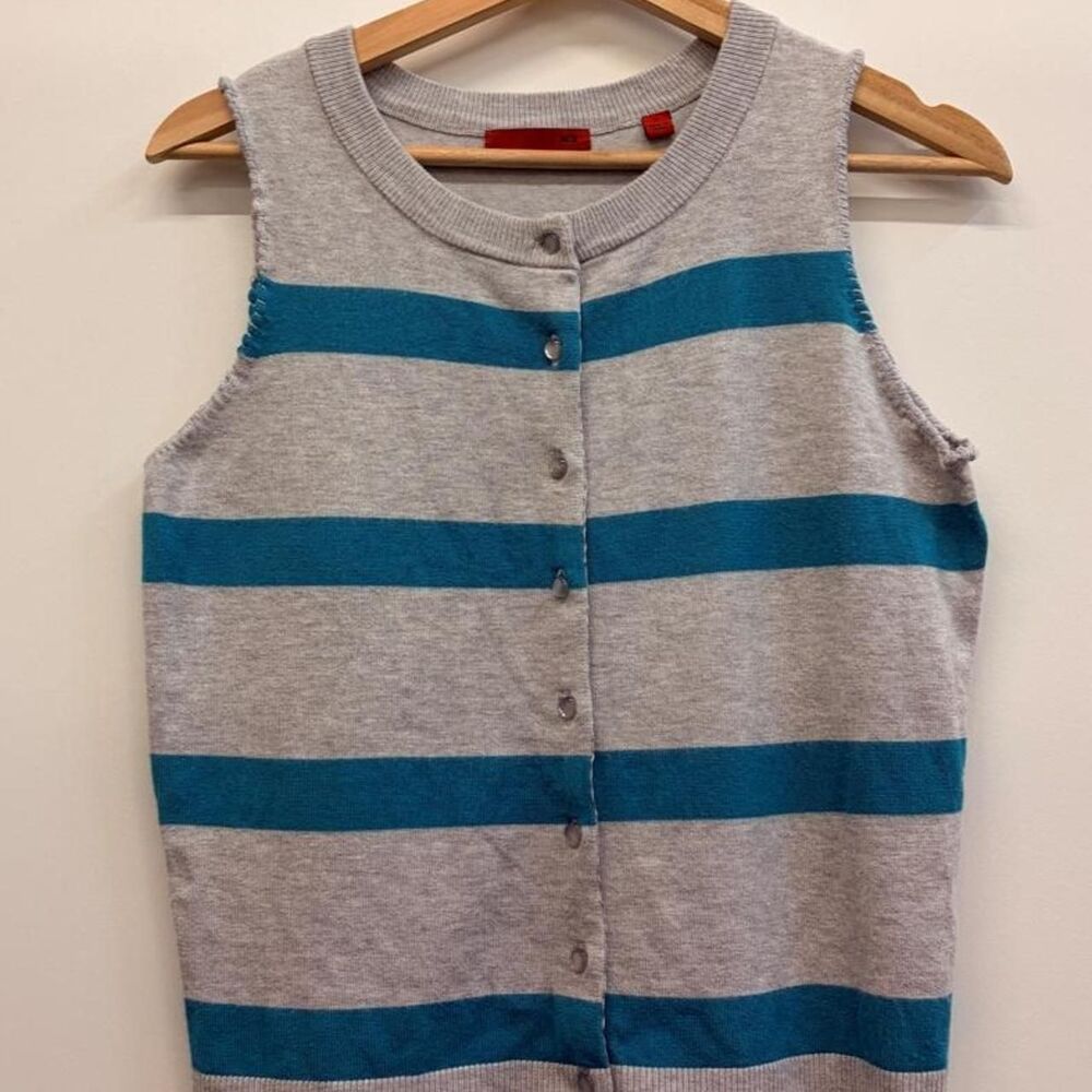 Red valentino Women's stripped sweater sleveless top in size small
